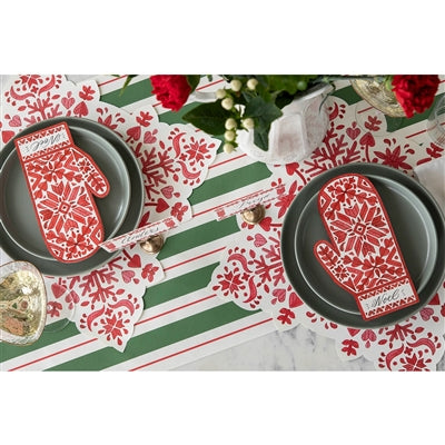 Runner Paper - Green & Red Stripe