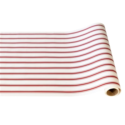 Runner Table Red Linen Stripe