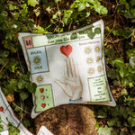 French Cushion: Heart on Hand (Green)