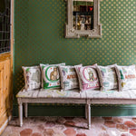French Cushion: Heart on Hand (Green)