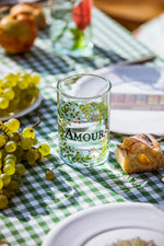 Hand Painted Glasses - Amour - Love