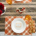 Placemat Paper - Orange Plaid