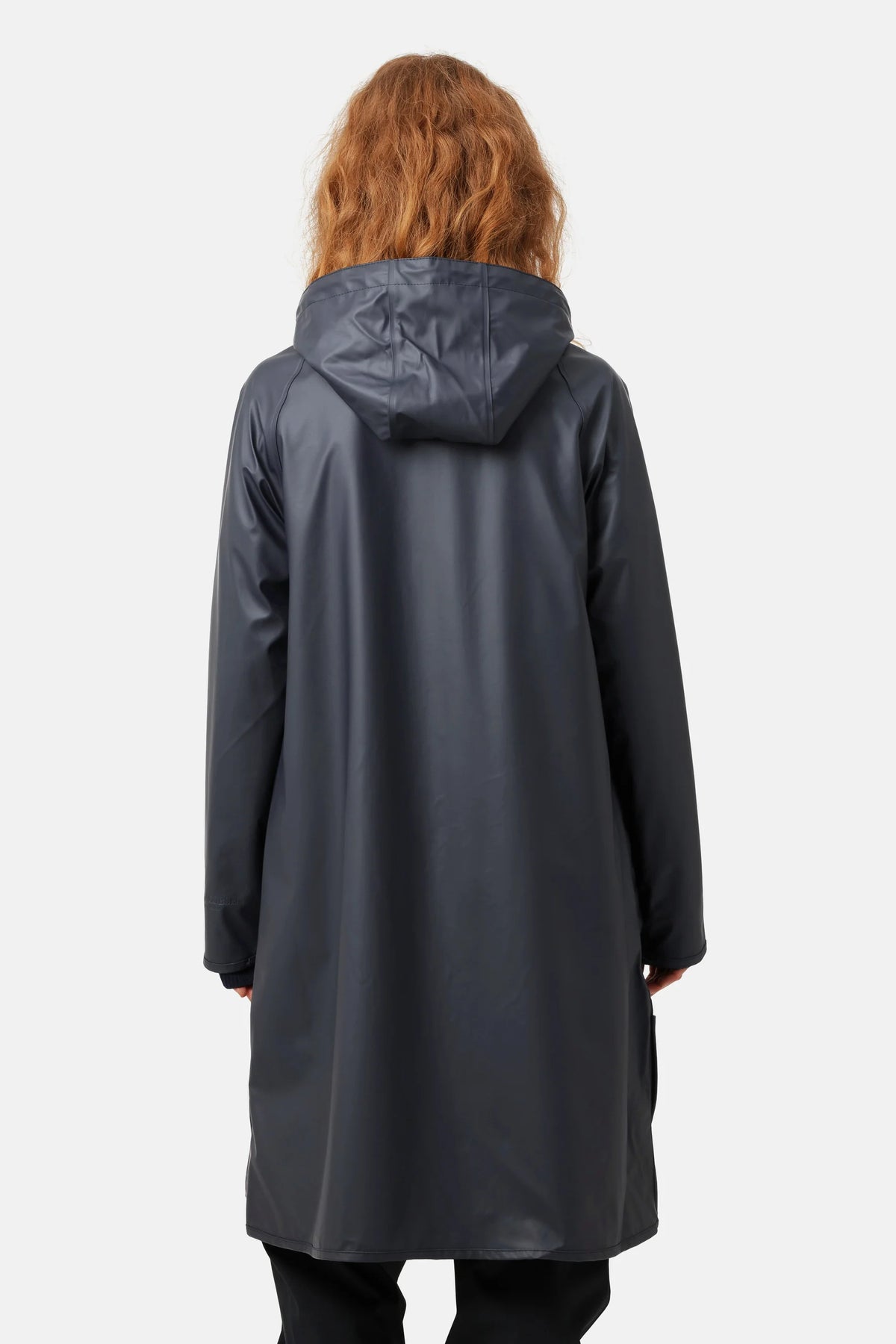 Ilse Jacobsen Light True Rain Raincoat Rain71 in A-line shape with detachable hood, adjustable cuffs, and side seam pockets, waterproof PU fabric, available in size 38/Small/8/10 & 40/Medium/10/12