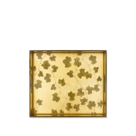 Tray Gold Leaf 'Ivy' Rectangular Lacquered Tray - 20"x16"