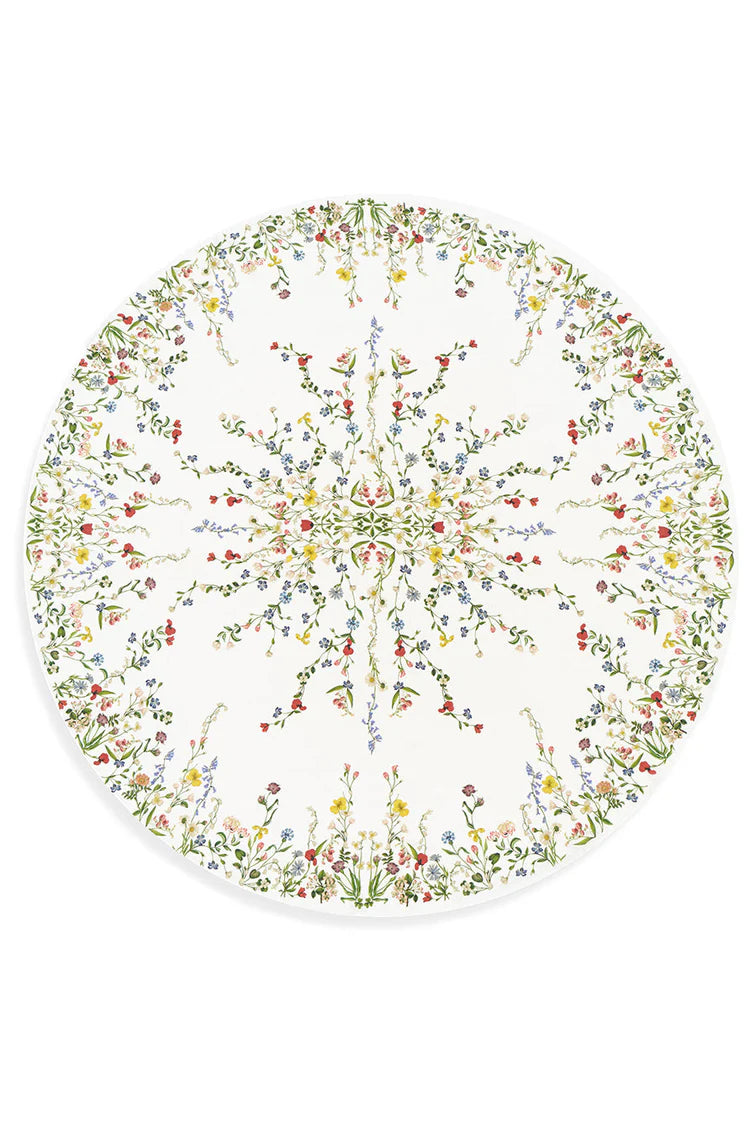 Tablecloth Linen Round 102" - S&B x John Derian 'Botanical Wildflower'