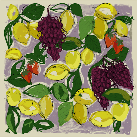 Bandana Sketched Fruit
