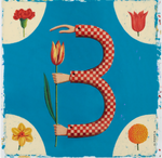 Plaque Porcelain Letter B