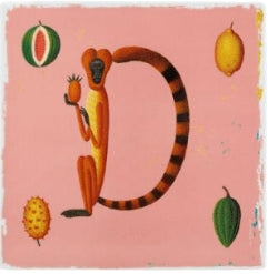 Plaque porcelain Letter D