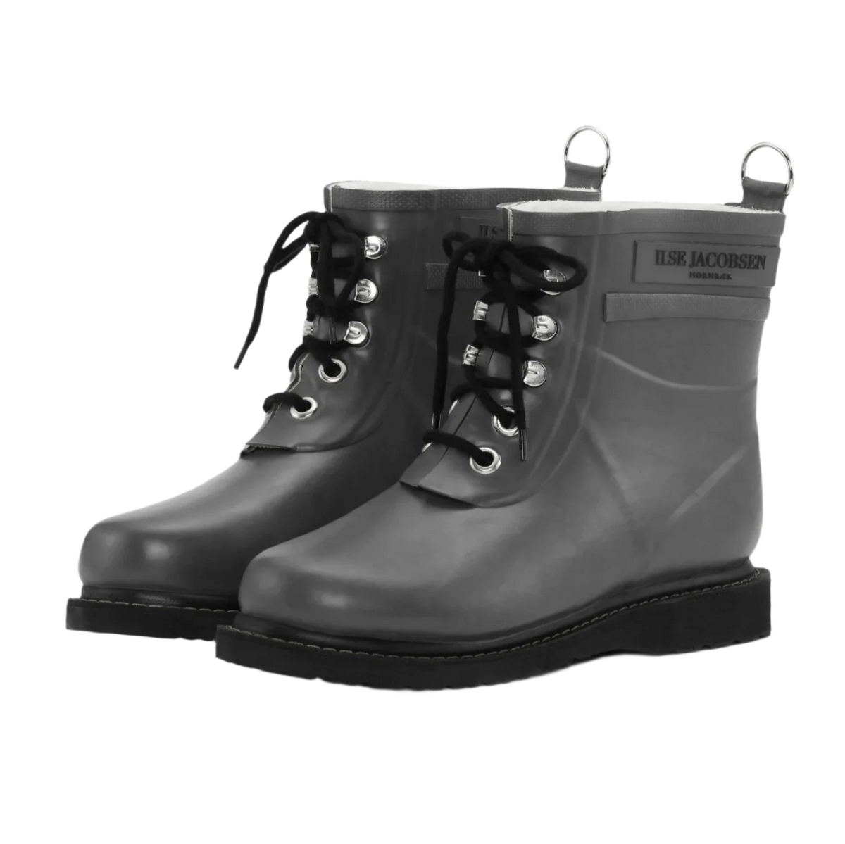 Ankle Books Rub 2. Grey Rubber Rain boots