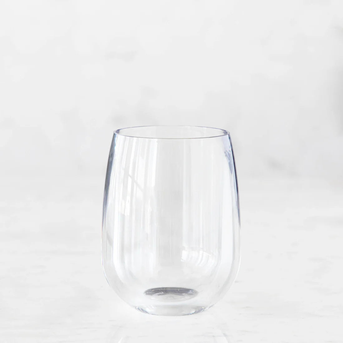 Acrylic stemless wine glass