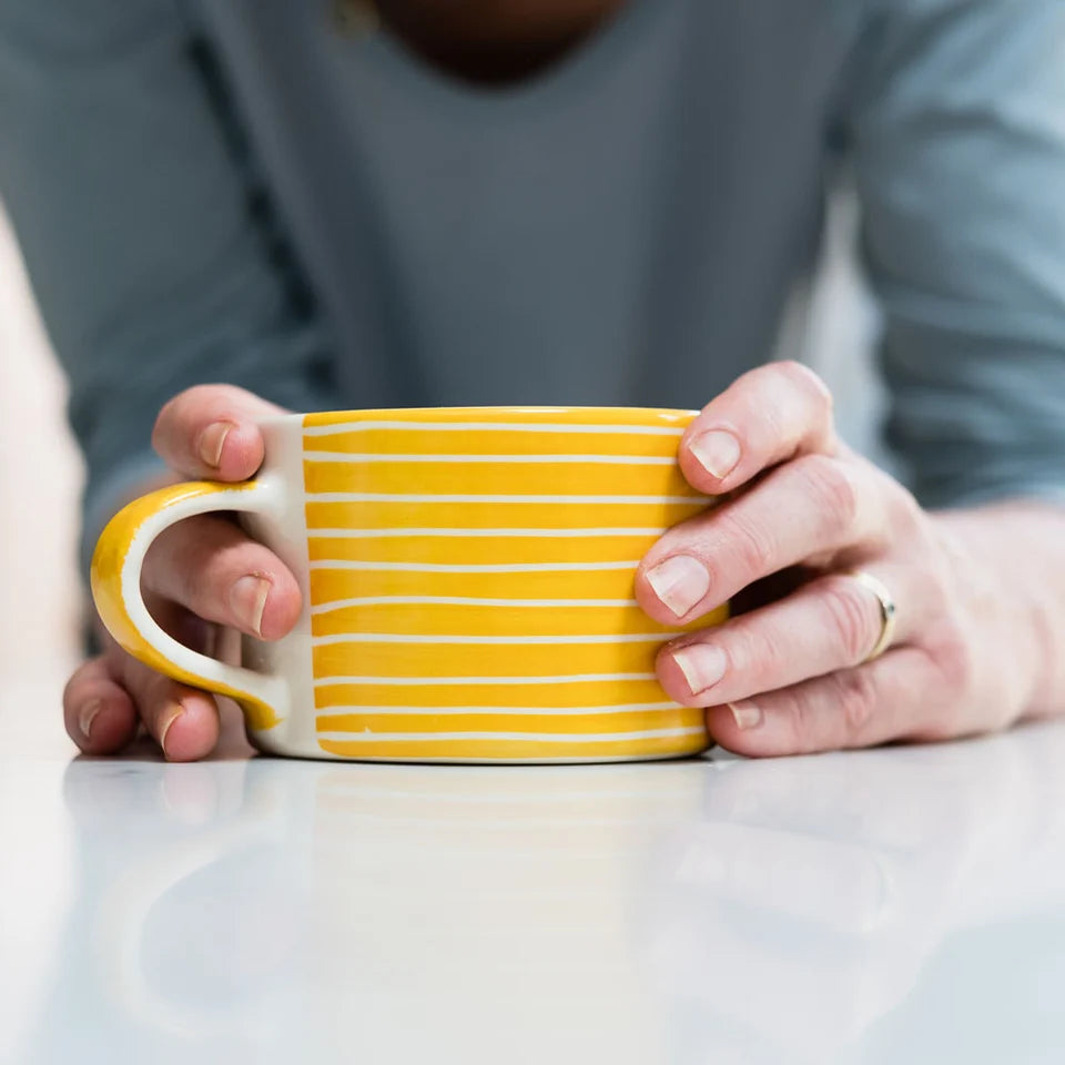 Mug Sgrafitto Stripe - Turmeric