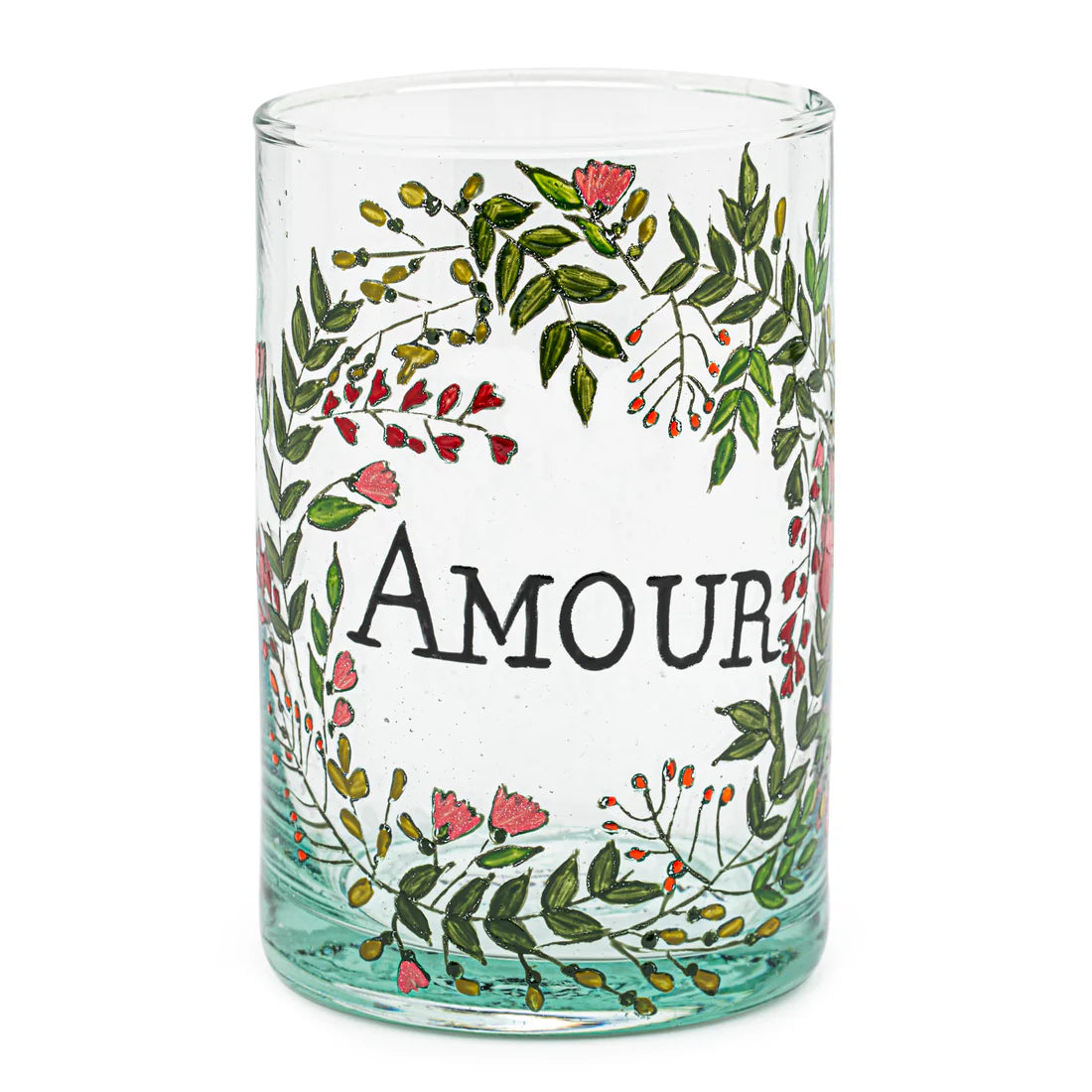 Hand Painted Glasses - Amour - Love