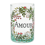 Hand Painted Glasses - Amour - Love