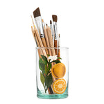 Glass Hand Painted - Orange