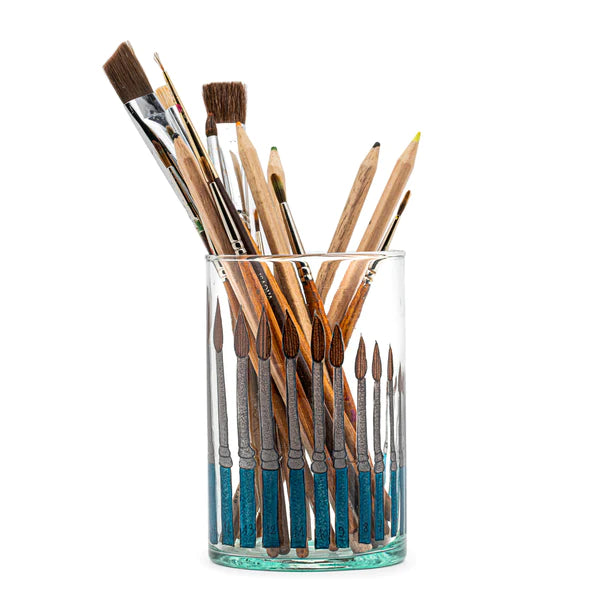 Hand Painted Glasses - Paint Brushes