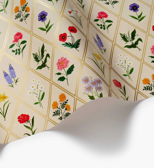 Wrapping Paper Garden Study Continuous Roll
