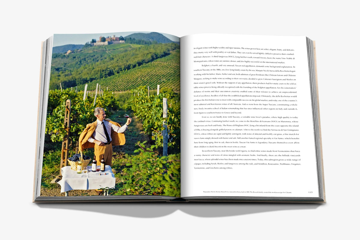 Inside image of Wine & Travel Italy by Enrico Bernardo, highlighting the diverse landscapes and vineyards of Italy’s wine regions.