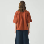 Shirt Linen Poplin Terracotta S