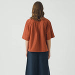 Shirt Linen Poplin Terracotta XS