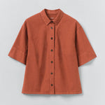 Shirt Linen Poplin Terracotta S