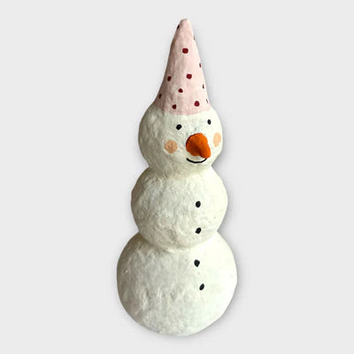 Orn Snowman with pink hat