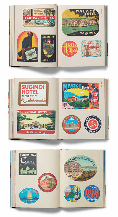 Sticker Book Vintage Luggage Labels