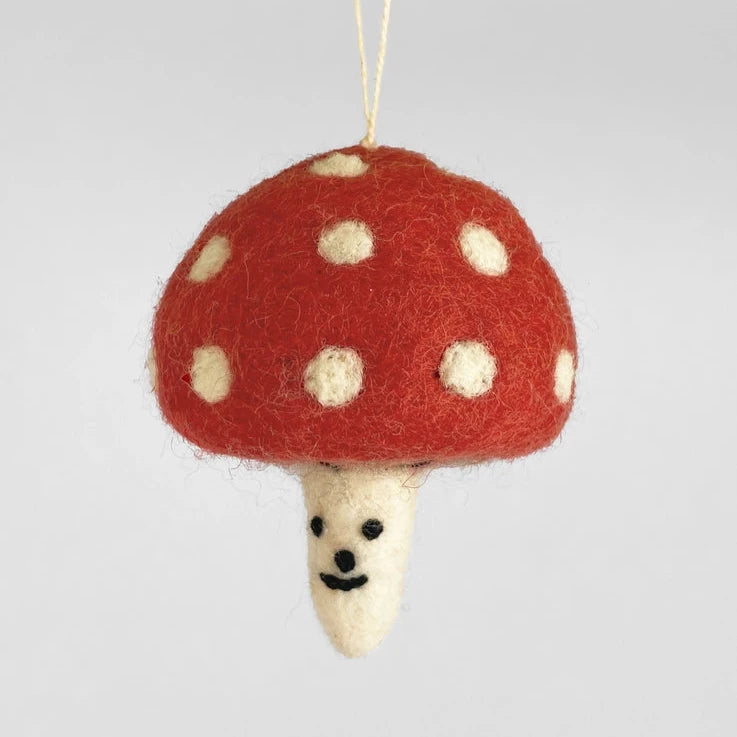 'mushroom' Hanging Felt Ornament