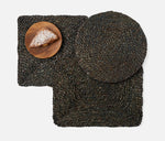 Placemat Rectangular Seagrass Charcoal