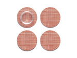 Coasters Round 4" (Set of 4) Mini Basketweave - Clay
