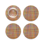 Coasters Round 4" (Set of 4) Mini Basketweave - Confetti