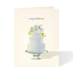 Blue Tiered Cake - Wedding Card