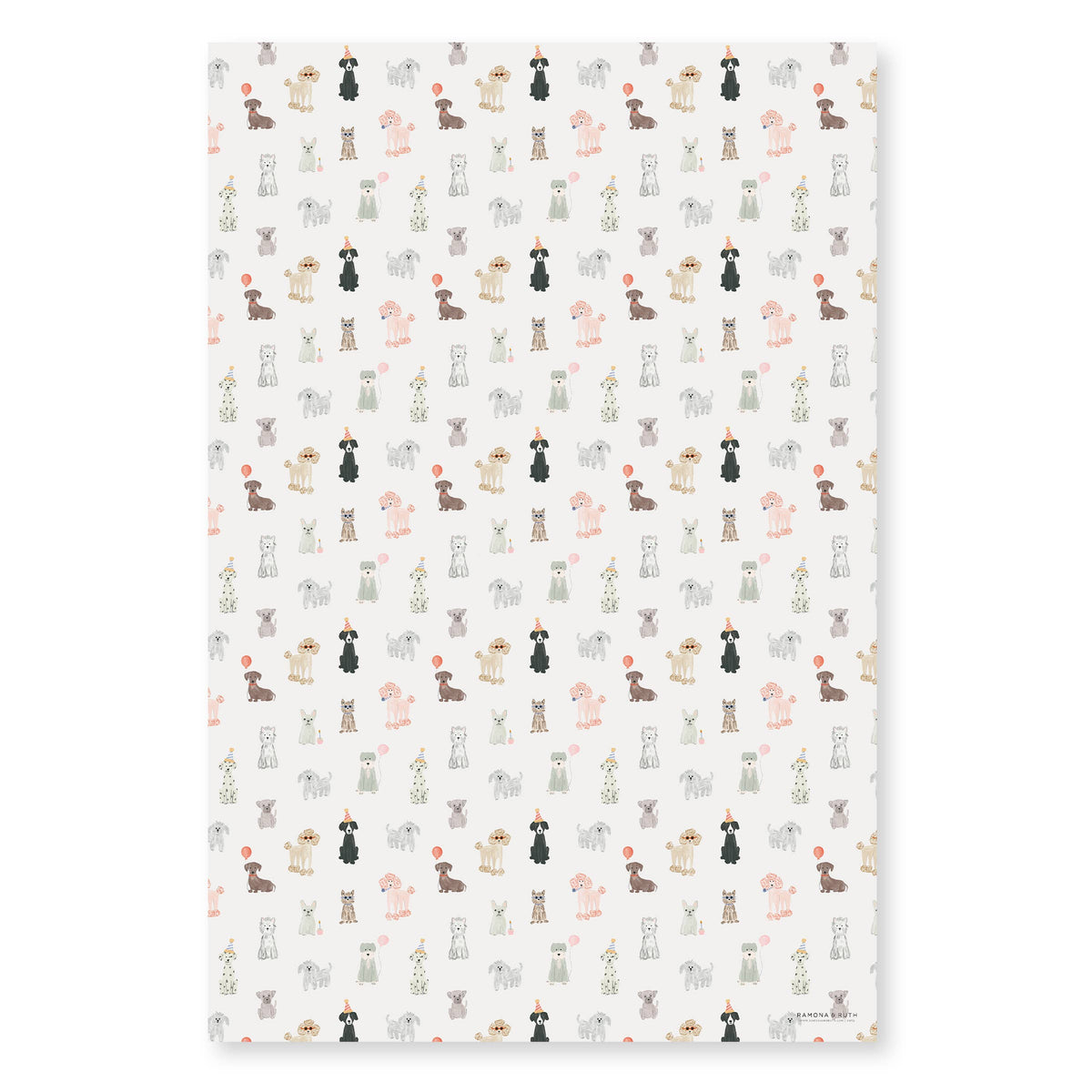 Gift Wrap Roll - Dog Party