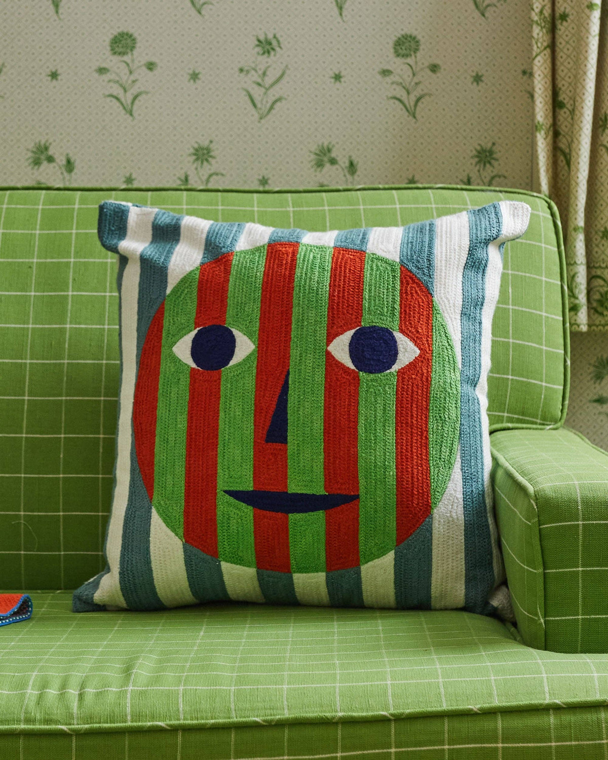 Everybody Embroidered Pillow, 18x18"