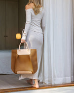 Frankie Merino Wool Tote in Honey