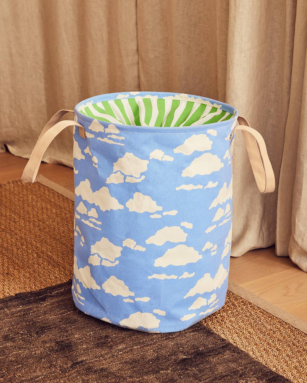 Cloud Canvas Laundry Hamper