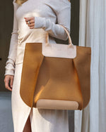 Frankie Merino Wool Tote in Honey