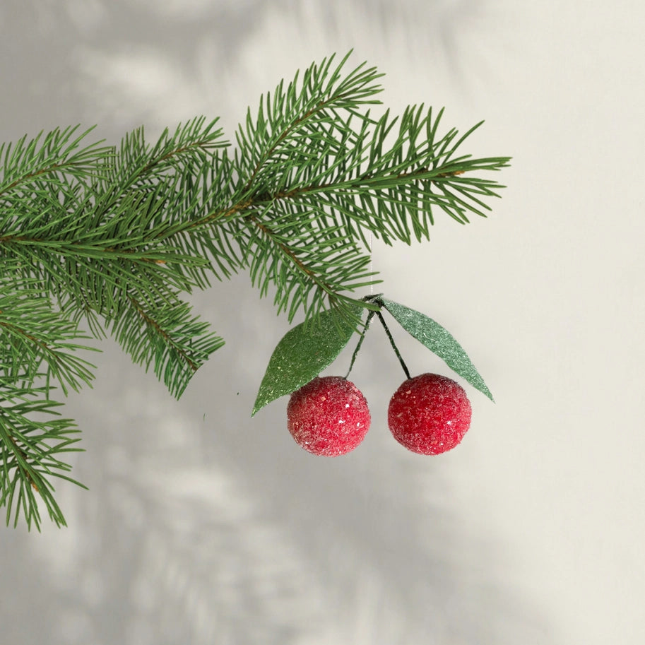 Spun Cotton Ornament: Cherry