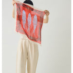 Bandana Market Fish Linen Poppy