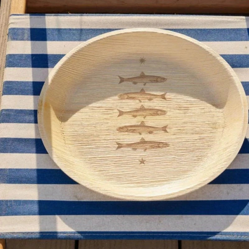 Compostable Plates: Stacked Fish