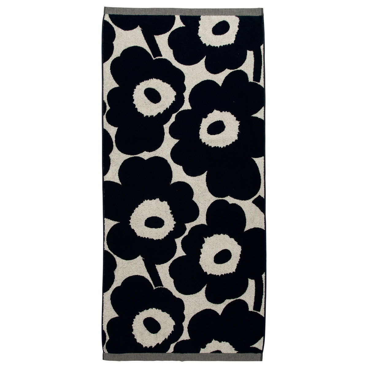 Navy Unikko Bath Towel