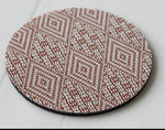 Coasters Boxwood Burnt Coral Set of 4