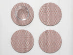 Coasters Boxwood Burnt Coral Set of 4