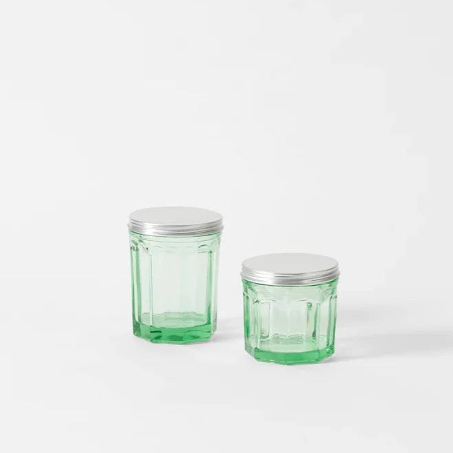 Green Glass Jar - Tall