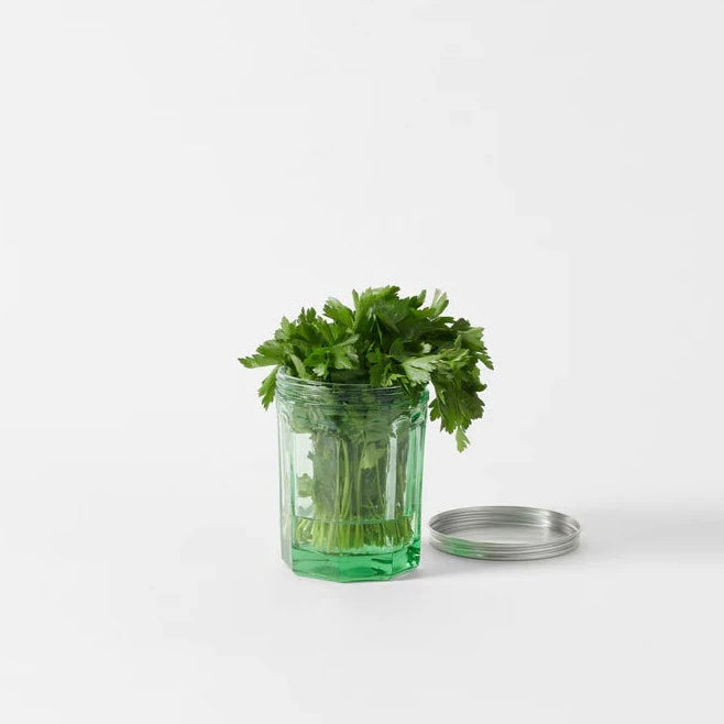 Green Glass Jar - Tall