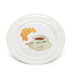 Large Decorative Plate: Cafe Croissant