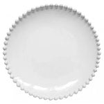 Astier de Villatte Adelaide Dessert Plate with hand-cut beads, perfect for serving cakes, pastries, and delicacies.
