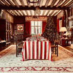 Tablecloth Stripe Linen - Red/White